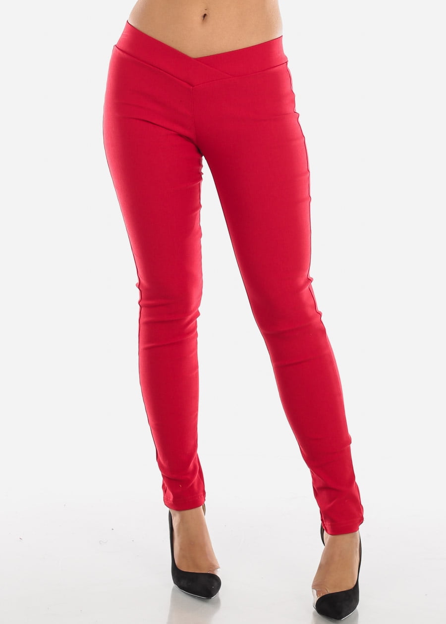 red pull on jeans