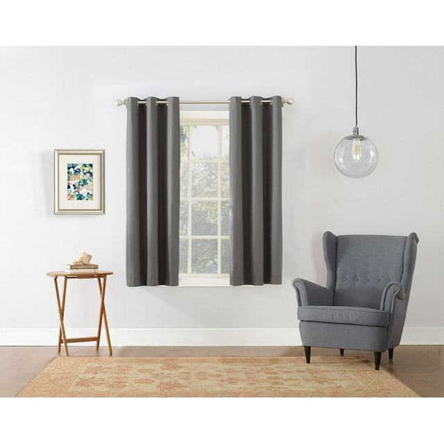 MAINSTAYS Textured Thermal-Lined Grommet Window Curtains Panel