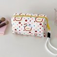 thumbnail image 4 of Large Capacity Canvas Pencil Case Zippered Fabric Pen Pouches Portable Cosmetic Organiser Bag For School Office Travel Multicolor, 4 of 4