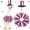 D-01, variant on Patriotic Streamers, Red White Blue Star Accent Tinsel Decor for Indoor Railing & Outdoor 4th of July Party Arrangement, Hanging Garlands
