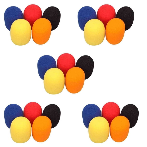 25 Piezas de Color SóLido No Desechable Cubierta de Polvo de MicróFono Cubierta de MicróFono Gruesa Cubierta de Escape de MicróFono para KTV