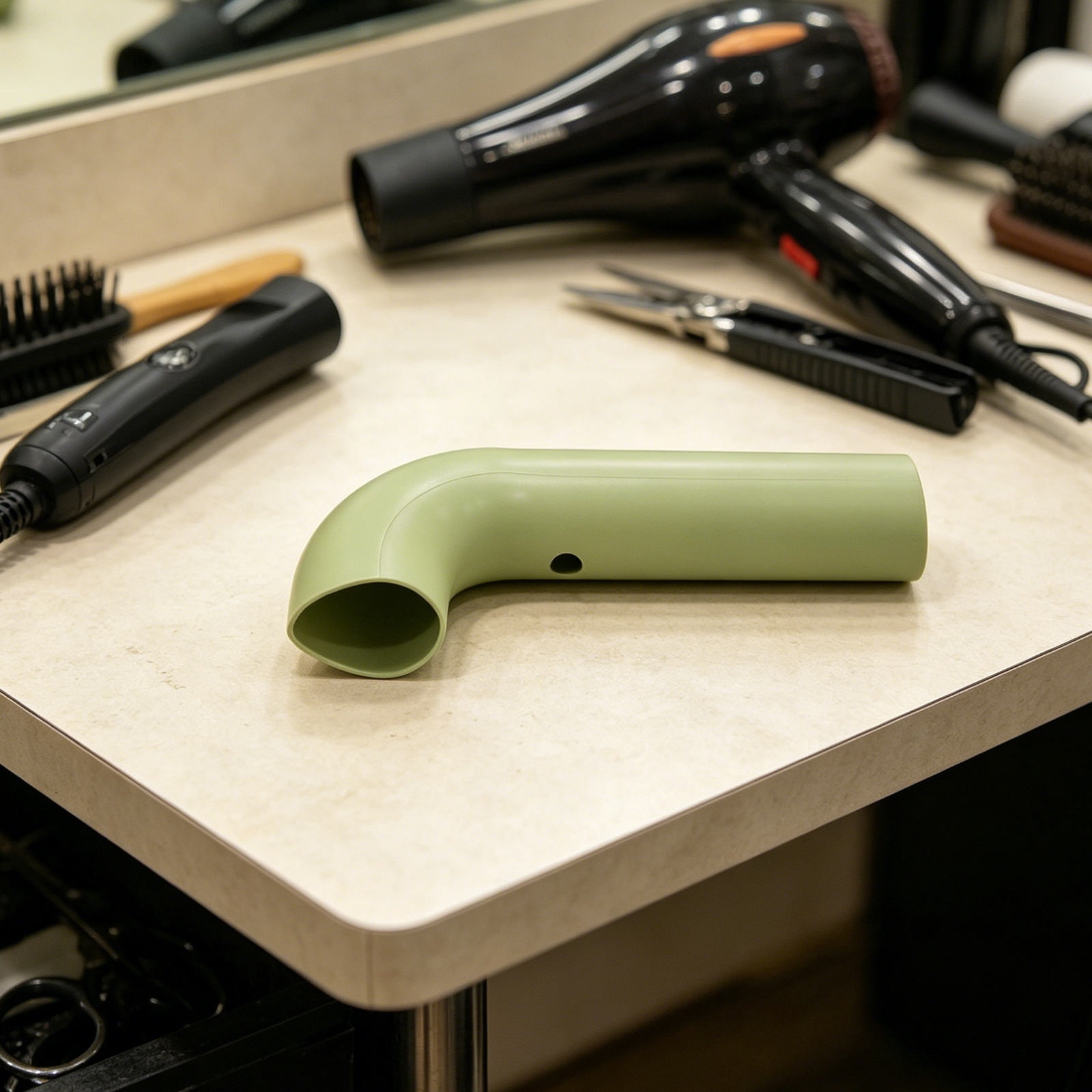 UPOUART Green Silicone Hair Dryer Cover with Heat Resistance and Non Slip Grip
