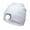 White, variant on HESHENG LED Beanie Hat Flashlight Comfortable Woolen Yarn LED Beanie Hat with Light for Outdoor