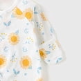 thumbnail image 6 of KPOPLK Newborn Baby Boys Girls Onesie Pajamas Soft Coton Tie Side Footie Pjs Bodysuit Infant Sleeper Baby Sleep Gown with Mittens Size 1-3 Months, 6 of 6