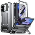 thumbnail image 1 of Poetic Spartan Case for Google Pixel 9 Pro Fold 5G, [Hinge Protection][Kickstand], Metallic Gun Metal, 1 of 4