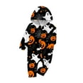 thumbnail image 3 of CLOISE Family Pajamas Matching Sets Pumpkins Ghost One-Piece Sleepwear for Baby 18 Months Hooded Zipper Pajamas Comfy Long Sleeve Jumpsuit Funny Halloween Outfits in November Multicolor, 3 of 4