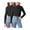Black/Black, variant on Girls Lettuce Trim Mock Neck Long Sleeve Shirts Ribbed Knit Slim Fit Base Layer Tops Tees