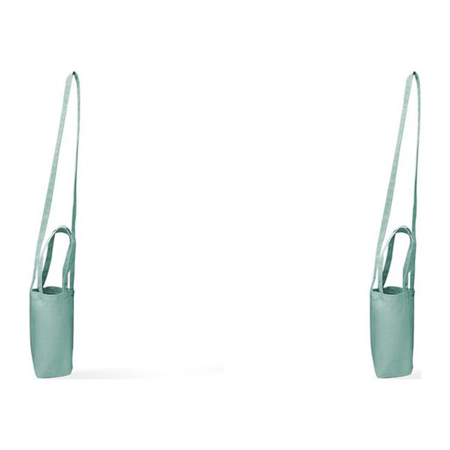 Ounissouiy Bolsa para botella de agua con asas, portavasos portátil, bandolera, bolsa de transporte, Camping, viajes, escuela, organizador para Verde claro 2Conjunto