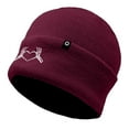 thumbnail image 5 of Dalix Heart of Bones Embroidered Beanie Hat Knit Cap Cold Weather Womens in Maroon, 5 of 5