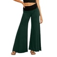 thumbnail image 2 of Palazzo Pants for Women 2026 Casual Elastic High Waist Wide Leg Flowy Yoga Pants Loose Fit Lounge Trousers, 2 of 6