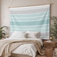 thumbnail image 3 of Aqua Ombre Stripes Small Tapestry for Bedroom Wall Hanging Tapestry, Modern Abstract Stripes Aesthetic Ceiling Backdrop Tapestries Poster Blanket Wall Decor for Teens Room Living Room Dorm 23" x 28", 3 of 8
