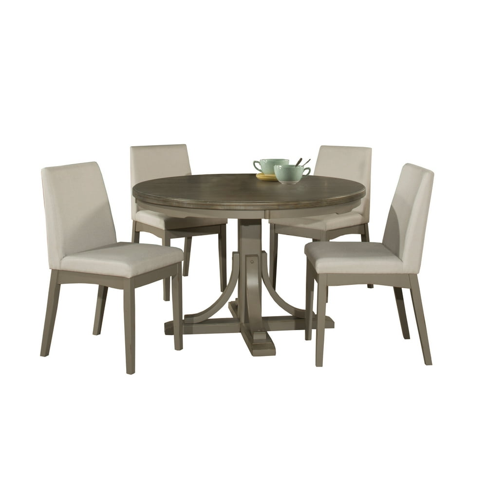 Hillsdale Furniture Clarion 5-Piece Round Dining Set with Upholstered ...