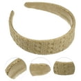 thumbnail image 3 of 1 Pc Fashion Flat Raffia Straw Headband for Women for Girls 5.91"x1.57" Brown, 3 of 6