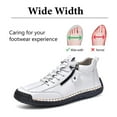 thumbnail image 3 of Mens Casual Ankle Boots Slip Resistant Comfortable Lightweight Loafers Mid Vintage Walking Driving Shoes White 10.5 US, 3 of 7
