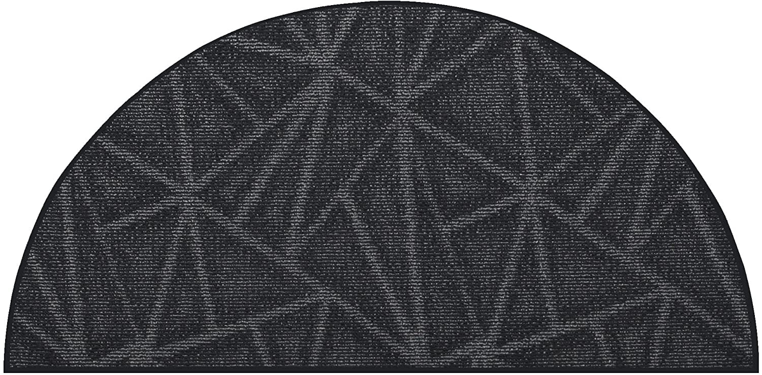 Half Round Runner Rug Indoor Outdoor custom size area rugs made in USA pattern Geometrical ...