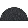 thumbnail image 1 of Indoor Outdoor custom size area rugs made in USA pattern Geometrical comes in Ten colors and Nine shapes rectangular,round,square,runners,oval,half round - Dark Grey, 42" x 84" Half Round Area Rugs, 1 of 1