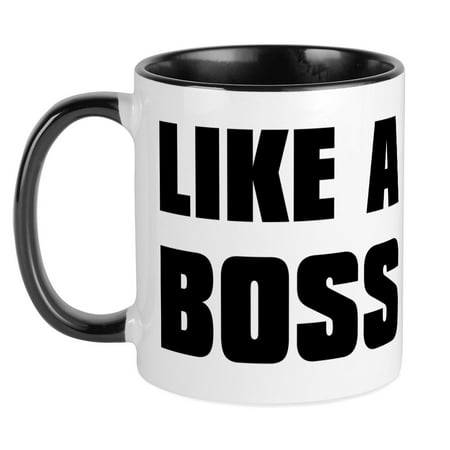 

CafePress - Like A Boss [Bold] Mug - Ceramic Coffee Tea Novelty Mug Cup 11 oz