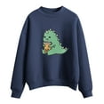 thumbnail image 1 of IROINID Rabais Womens Winter Clothes Chandails à Capuche Winter Chemises Aguichant Col Rond Manches Longues Hauts Imprimés Blouse Régulière, Bleu, 1 of 3