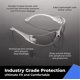 thumbnail image 2 of Gafas de seguridad transparentes a granel de 24, gafas protectoras para hombres y mujeres, protección ocular resistente a arañazos e impactos para trabajo, laboratorio, construcción, 2 of 5