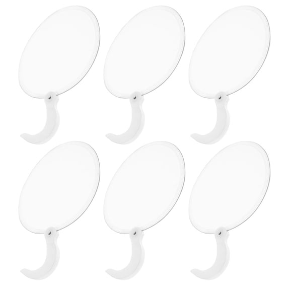 OUNONA 6pcs Handheld Foldable Fan Portable Round Shape for Weddings and Parties Quick Cooling for Outdoor Activities Office and Home Use