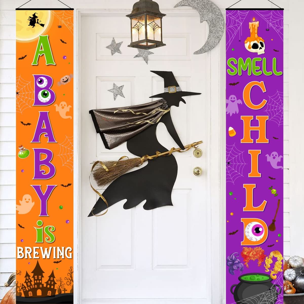 Halloween Witches Baby Shower Decorations, I Smell Child A Baby is
