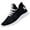 Black, variant on Men's Flying Weaving Running Shoes, Leisure Tourist Sports Sneaker, Classic Suede Upper & Breathable Knit