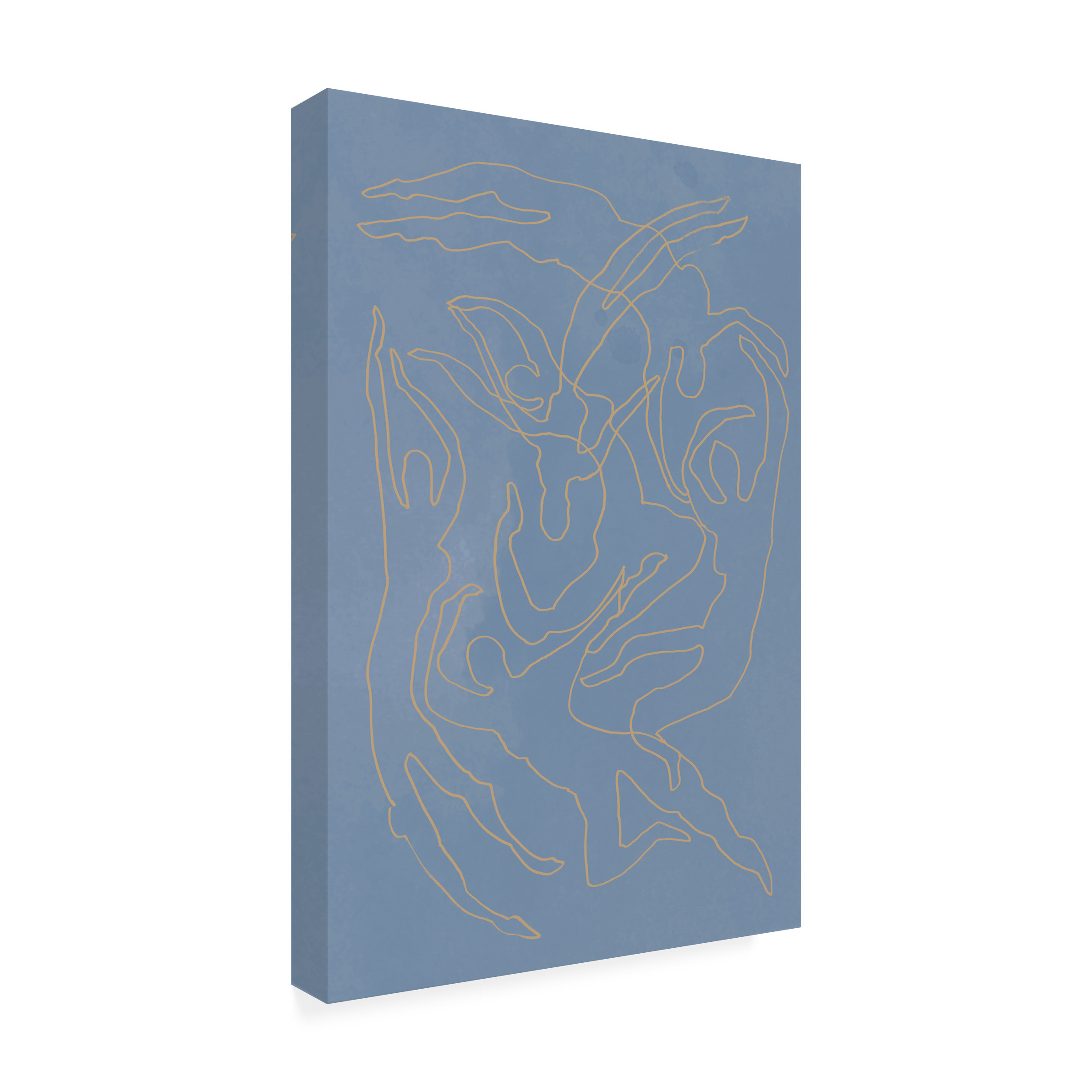 Canvas Wall Art - Pictufy Studio Ii 'Blue Swimmers' Wall Art for Living Room, Bedroom, or Office DÃ©cor by Trademark Fine Art - 16 x 24 Inches