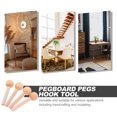 thumbnail image 3 of FUTUREORYY 10Pcs Wood Pegs for Wood Stick for Pegboard Diy Projects Handcrafting Refined Appearance, 3 of 6