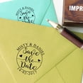thumbnail image 3 of Printtoo Wood Mounted Round Custom Save The Date Rubber Stamp Wedding Favors Personalized Stamper, 3 of 4