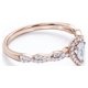 thumbnail image 3 of Anillo de Compromiso JeenMata con Diamante Talla Pera de 0,5 Quilates Engaste de Halo de 3 Puntas Oro Rosa de 10 K, 3 of 6