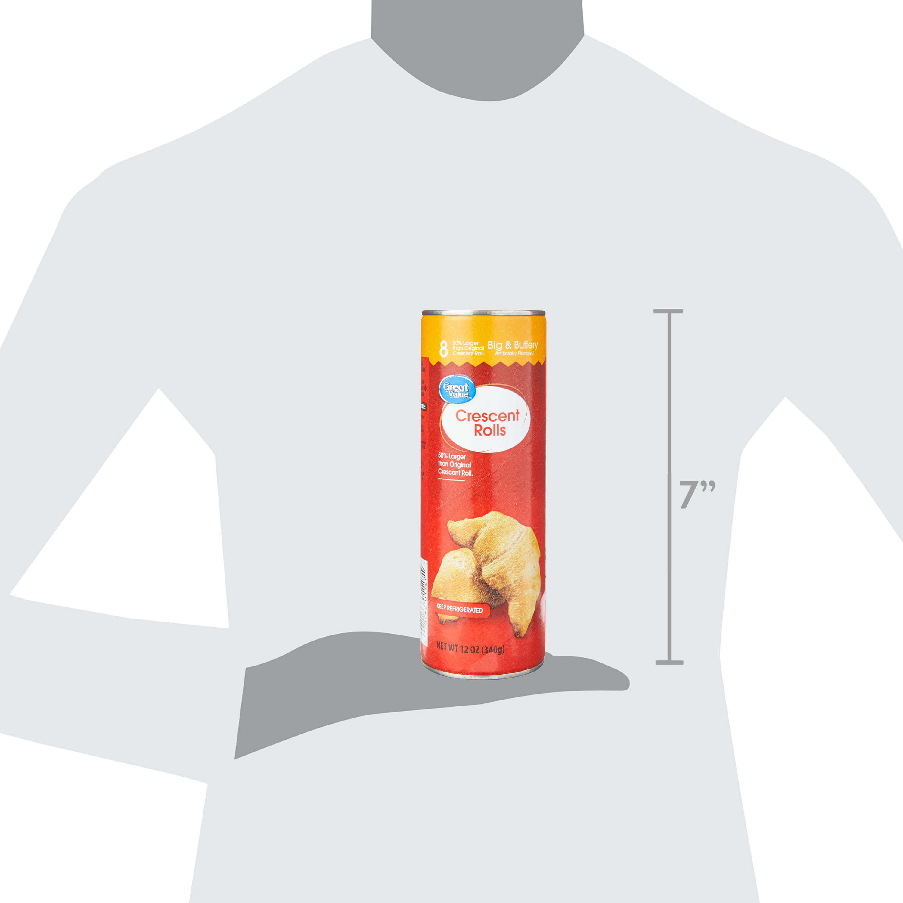 Great Value Big & Buttery Crescent Rolls, 12 oz, 8 Count