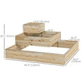 thumbnail image 3 of Outsunny 3-Tier Wooden Raised Garden Bed Planter Box for Backyard Patio, 3 of 10