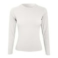thumbnail image 4 of Vedolay Women T Shirts Autumn Long Sleeve Button Down Casual Tops White,M, 4 of 4