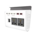 thumbnail image 1 of Tignapoo 300W Car Power Inverter with 4 USB Ports & 2 AC Outlets, DC 12V to AC 110V Converter, LCD Display, White ABS, 8 Safety Protections, Compact Design for Travel & Home Use, 1 of 6