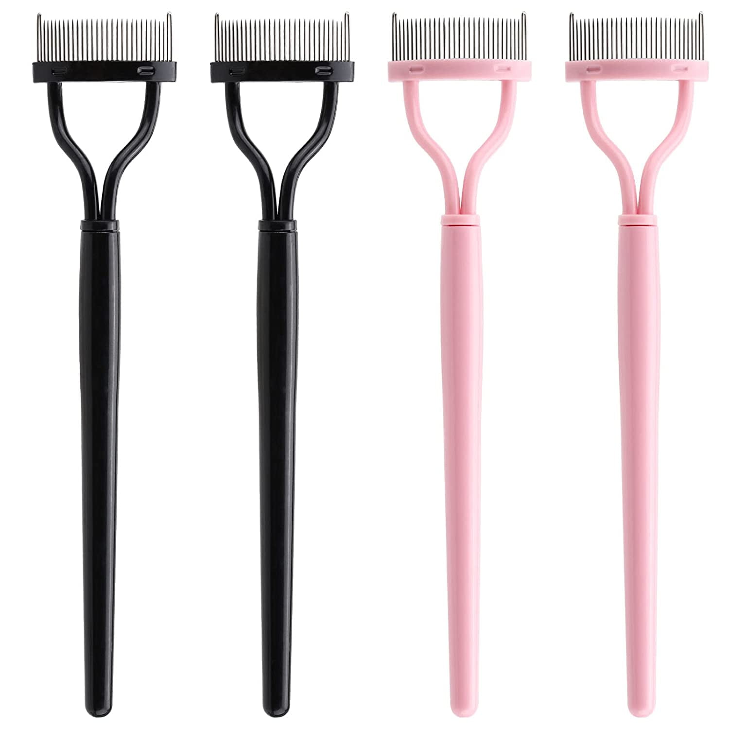 4 Pcs Eyelash Separator Metal Teeth Mascara Comb Eyelash Definer Lash