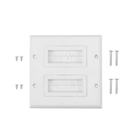 - Ejoyous Plastic Anti-dust Brush Cable Wall Plate Port Insert Cover Outlet Mount Multimedia Panel New, Plastic Wall Plate,Wall Plate