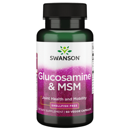 Swanson Vegetarian Glucosamine and Msm 60 Veggie Capsules