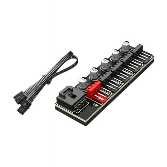 5 Port Desktop PC Cooler Cooling Fan Hub PWM Splitter Controller Adapter 1 to 5 Fan HUB for 4 Pin PWM Fan