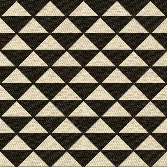 Ahgly Company Indoor Square Patterned Midnight Gray Area Rugs, 8' Square