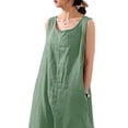 thumbnail image 5 of Gvmfive Womens Plus Size Casual Cotton Linen Sleeveless Pockets Loose Maxi Dress, 5 of 5