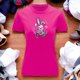 thumbnail image 3 of Playera Blusa Con Estampado De Conejo Kawai Con Caras Fantasmas Ropa Para Mujer Color Fucsia Talla Grande Marca Emil SaEs, 3 of 4