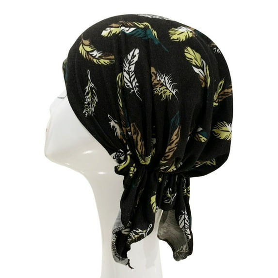 pxiakgy baseball cap women india elastic turban print cotton hat head scarf wrap d + one size