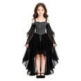 thumbnail image 2 of Gothic Witch Costume Dress Off Shoulder Renaissance High Low Gown Lace Up Vintage Evening Outfit For Halloween Party Juniors Teens, 2 of 7