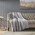 thumbnail image 1 of Zuri Faux Fur Throw, 50×60, Grey, 1 of 1