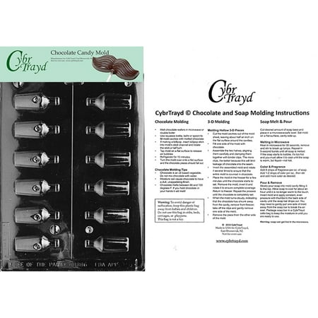 Home Depot Molding - Liquor Bottles Chocolate Candy Mold with Exclusive Cybrtrayd Copyrighted Molding Instructions