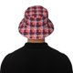 thumbnail image 5 of Fotbe Heart Plaid Sombrero Tipo Pescador con Estampado – Sombrero de Sol de Algodón de Moda para Playa, Golf, Pesca, 5 of 6