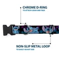 thumbnail image 5 of Disney Pet Collar, Dog Collar Plastic Buckle, Stitch Expressions and Poses Tropical Black Purple Blue Fade, 9.5 to 13 Inches 1.0 Inch Wide, 5 of 8