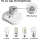 thumbnail image 4 of E27 Screw Ceiling Light Socket For Indoor Wall Lamp, Ac 230v, E27 Led Bulb Holder, Plastic Base E27 Socket For Garage Workshop Ceiling, Set Of 2 - PJ, 4 of 5