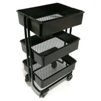 JUNTEX Mini Trolley Floor Storage Rack with Wheel Dollhouse Miniature Furniture Shelf Bookshelf Storage Display Rack Decoration