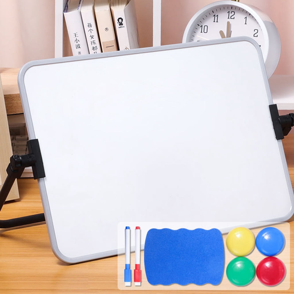 ROZYARD A3 Whiteboard with Stand Marker Magnets Eraser, Double-Sided White Board Easel